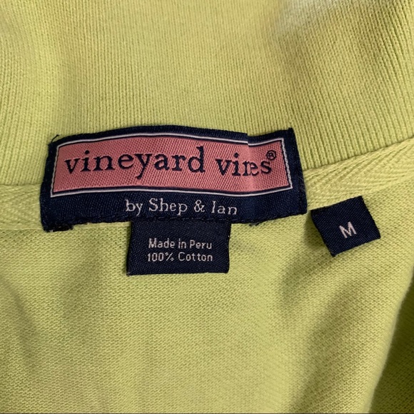 🔥 Vineyard Vines Long Sleeve Polo Lime Green - Picture 4 of 4